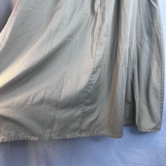 Cabin Creek Aline Button Front Maxi Khaki Skirt Earthy Effortless Neutral Size 8 - Picture 5 of 12